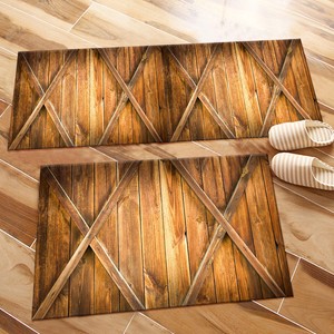 Old Barn Wood Plank Custom Area Rugs Mat Home Room Non Slip Decor