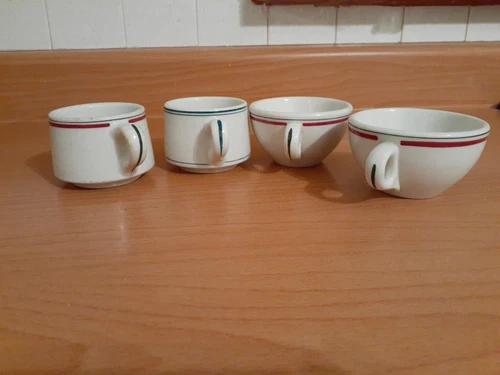4 VINTAGE SHENANGO CHINA COFFEE CUPS RESTAURANTWARE PREOWNED