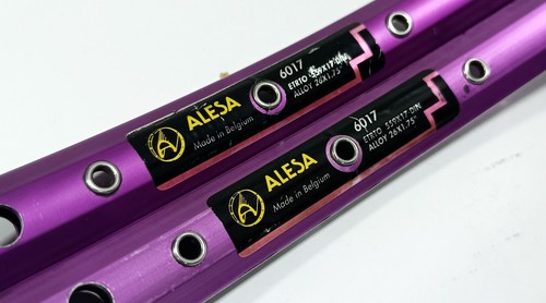 Alesa 6017 Purple MTB 36h Felgen 470g BJ 1992 559x17 2stk Top Zustand 26" RAR - Picture 7 of 12