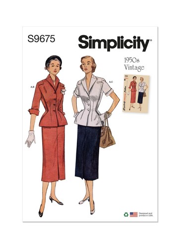 Simplicity 8654 Femmes 1940'S Jupe Shorts Haut Couture Motif Taille 4