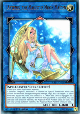 Yu-Gi-Oh! Artemis The Magistus Moon Maiden Secret Rare RA01-EN049 - Sammlerkarte