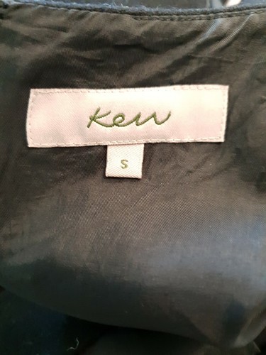 Womens Kew Black Wool Mix Frilly Cuffs Shift Dress With Side Pockets Small. - Picture 7 of 7