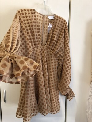 ASOS DESIGN mini dress with long sleeve and circle trim ruffle