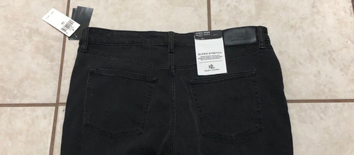 NWT LAUREN RALPH LAUREN (14P) BLACK HIGH-RISE PETITE ANKLE STRETCH JEANS $ 99.50 - Picture 7 of 11