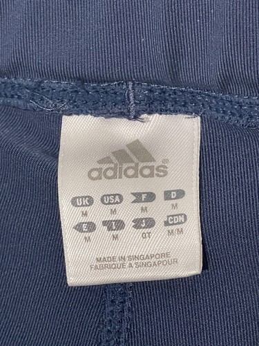 Adidas Girls Sweatpants Size M Wrap Elastic Waist 3 Stripes Straight Leg Blue - Picture 14 of 17