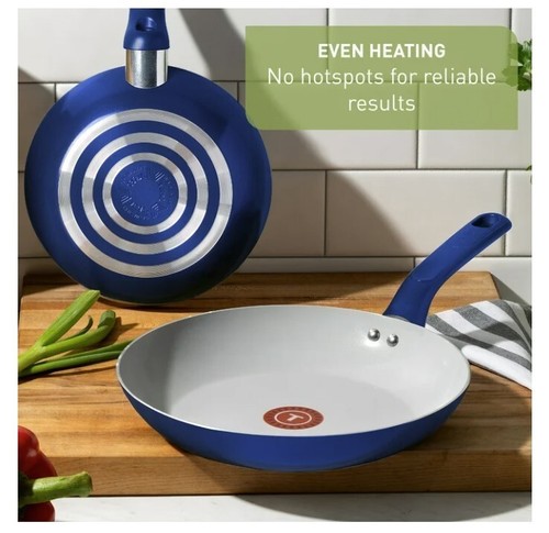 T-fal 12” Nonstick Ceramic Frying Pan, Blue - Picture 5 of 7