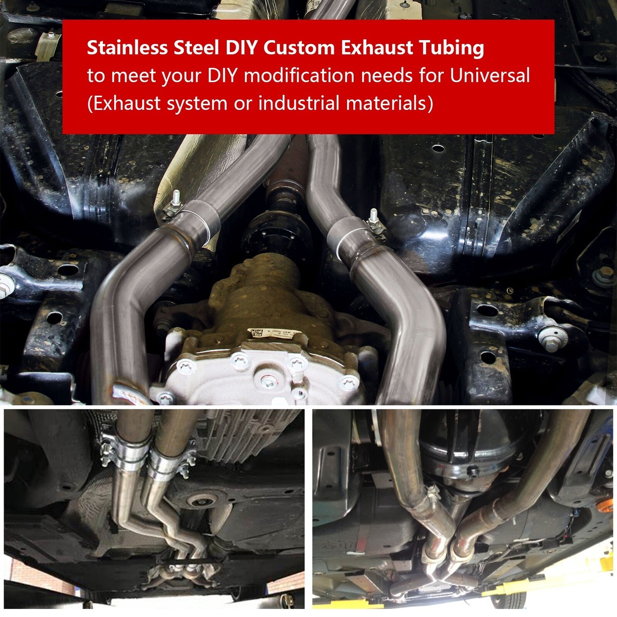8Pcs 2.5 In. OD Custom Exhaust Tubing Mandrel Bend Pipe Straight U Bend Piping Kit - Foto 10