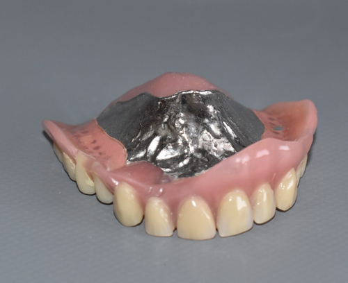 Teaching Model Denture Prosthesis Used Dentures Upper Jaw Tray #D3