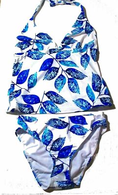 Sunsets Mirage Halter Tankini Swimsuit L Top & M Bottoms NWT 