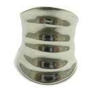 Stylish Long Sterling Silver Ring Solid Hallmarked 925 R000571 EMPRESS