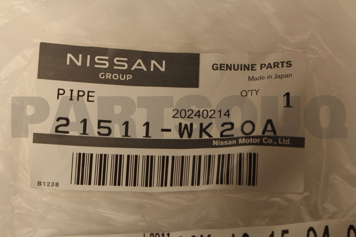 21511WK20A Genuine Nissan PIPE-SUB RADIATOR 21511-WK20A | eBay 21511WK20A Genuine Nissan PIPE-SUB RADIATOR 21511-WK20A | eBay