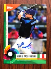 2023 Topps World Baseball Classic Global Stars VINNIE PASQUANTINO Auto /75 Italy