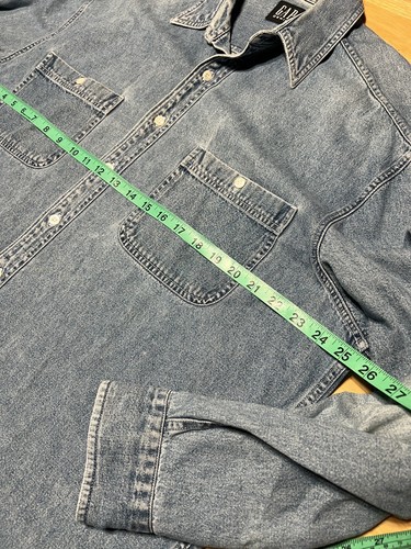 Vintage Gap XL Denim Button Front Shirt Medium Wash Faded - Picture 3 of 8