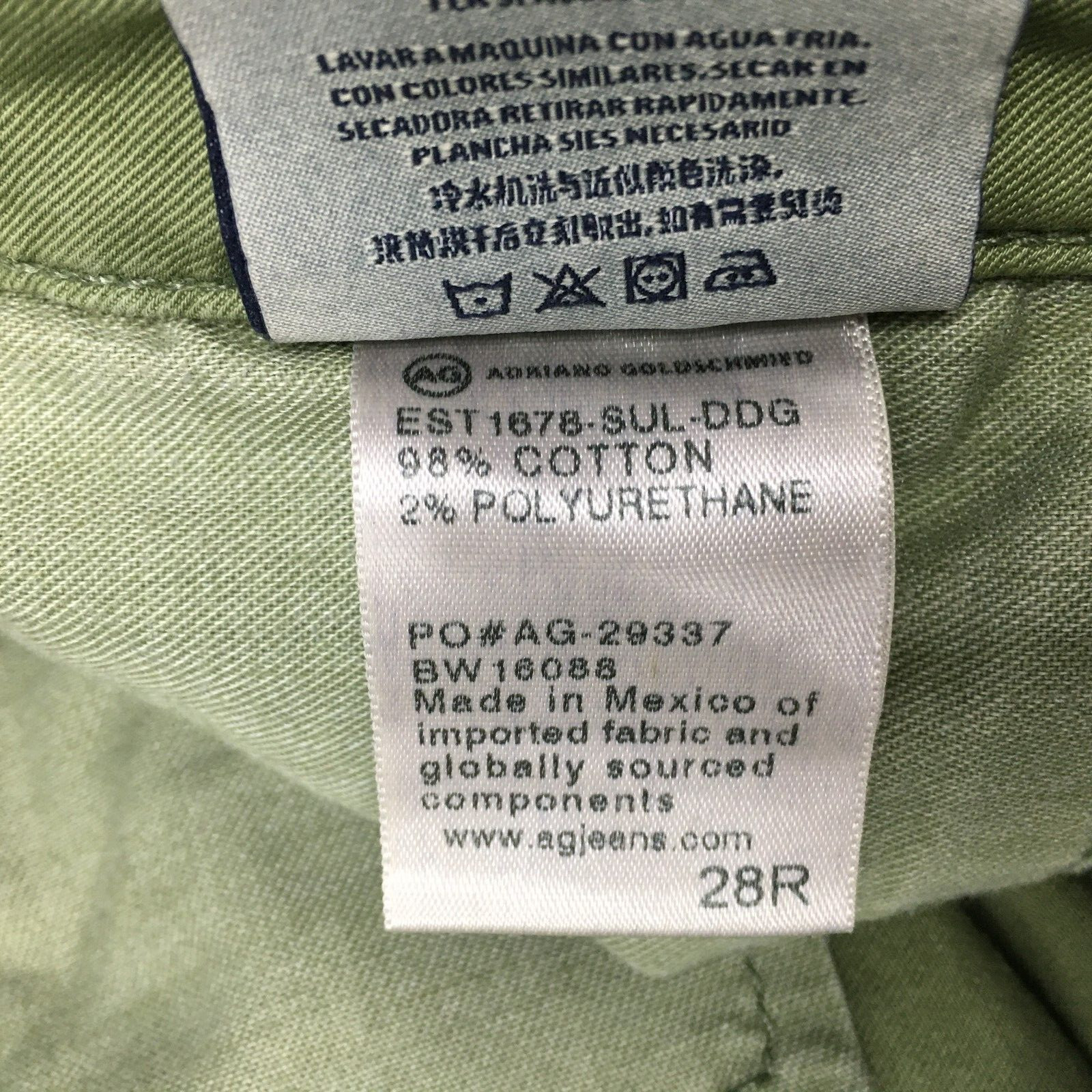 AG ADRIANO GOLDSCHMIED Womens sz 28 Green The Pepper Utility Trouser Jeans thumbnail 5