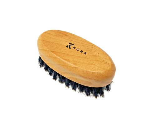 Men's Grooming Hair & Beard Brush Set Barber Boar Bristle Wood Small Travel Gift - Picture 7 of 10