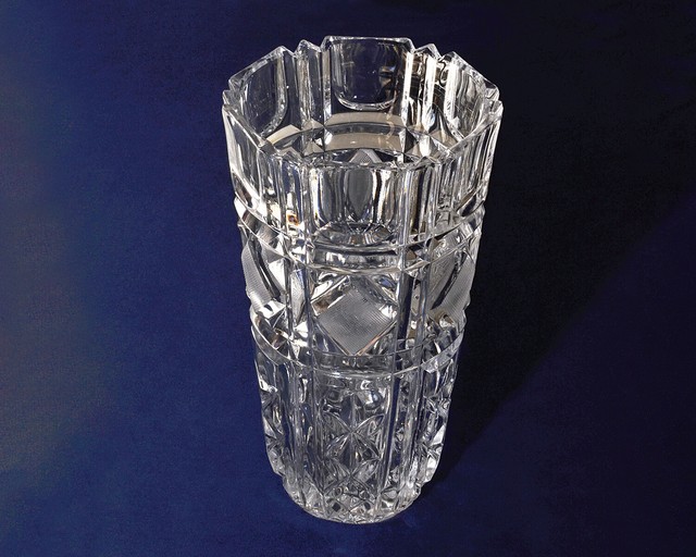 Waterford Lead Crystal Vase 9” with Bars, Fans, Diamonds eBay