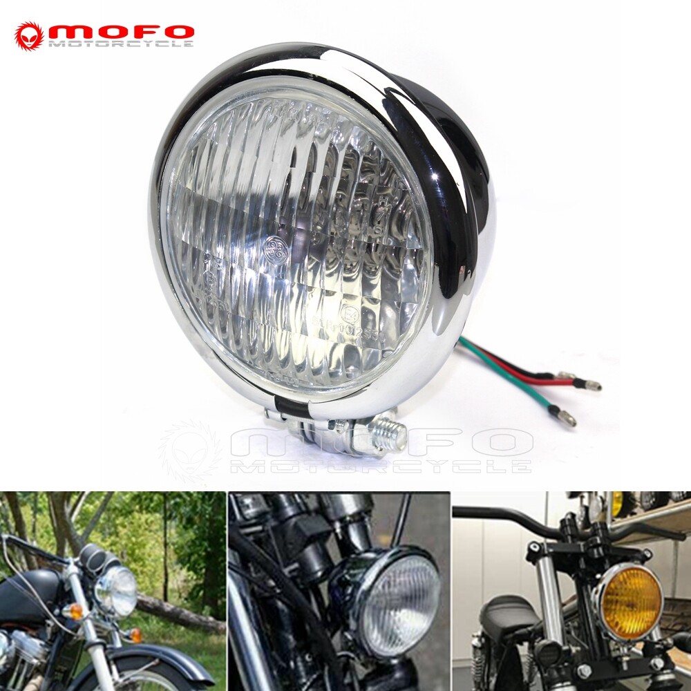 Bates Style Headlgiht For Harley Softail Fat Bob Dyna Low