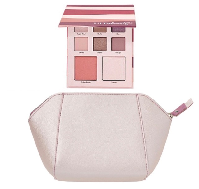 ULTA Beauty Set Travel Size Eyeshadow/Blush/Highlighter Palette & Cosmetic Bag eBay