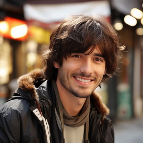 Men Short Brown Wig Natural Fluffy Synthetic Hair Wig Heat Resistant for Cosplay - Picture 4 of 16
