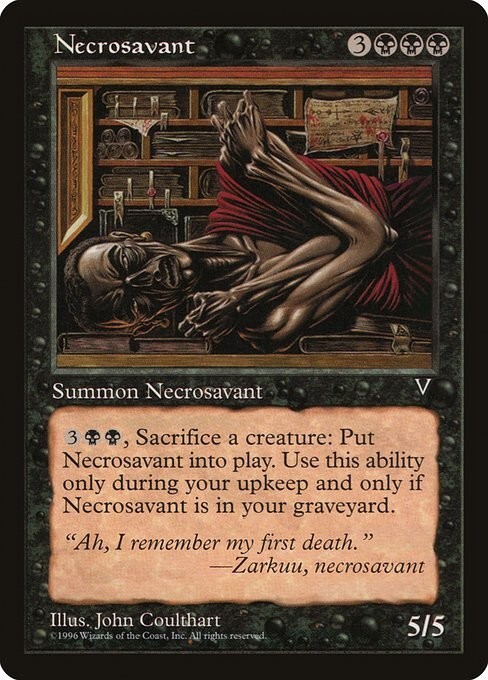MTG Visions --- NECROSAVANT --- RARE! NM! Magic the Gathering!