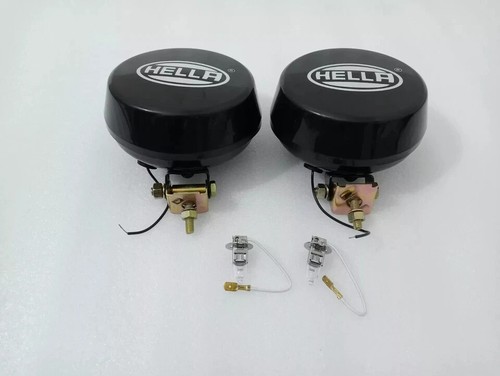 Pair Hella Yellow Fog Lamp With Cover With Bulb H3 Halogen Bulb Universal FitOpe - Picture 5 of 7
