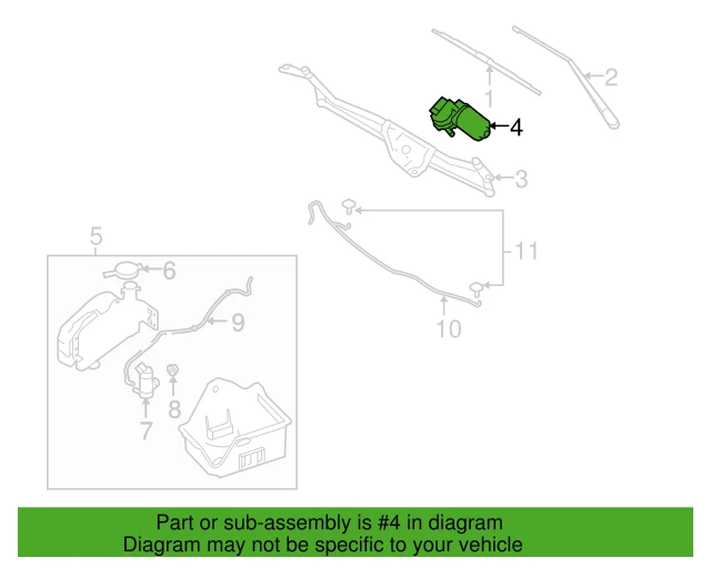 Genuine Motorcraft WM-793 Ford OEM 2011-2014 Raptor F-150 Windshield Wiper Motor - Image 3 of 4