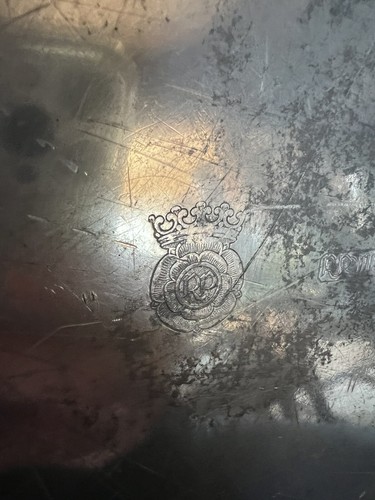 "Antiguo cargador de peltre belga de 14,5"" hecho por Robert Pompe" - Imagen 7 de 8