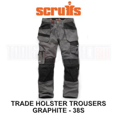 Scruffs Workshop Trade Holster Durable Trouser Graphite Size 38S - T55192