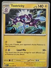 Toxtricity 072/197 S&V Obsidian Flames Non Holo Rare Prerelease Pokémon 2023 NM