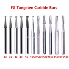 AZDENT Dental FG Round Tungsten Carbide Burs for High Speed Handpiece 12 Types