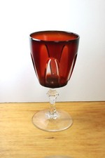 Cristal D'Arques Durand Red Gothic Arch Crystal Glasss 6 " Water Wine Goblet (s)