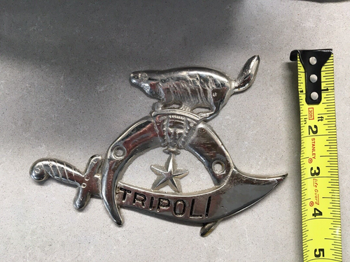 Freemason Wall Hanging Masonic Sword Sphinx Beaver Solid Silver 50s/60s Vintage - Picture 6 of 6