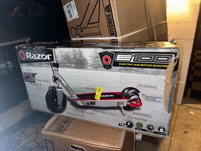 Razor E100 Electric Scooter, Pneumatic Front Tire, Hand-Operated Front Brake