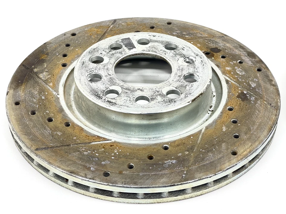 2016–2023 AUDI TT QUATTRO 8S MK3 FRONT & REAR BRAKE DISC ROTOR CROSS DRILLED OEM - Image 4 of 4