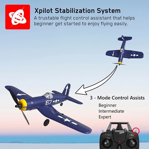 2.4G Volantex F4U Corsair 400 Ready To Fly 4CH RC Plane + Flight Stabilisation - Picture 17 of 21