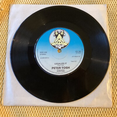 Peter Tosh, Legalize It, 1978 issue, 7 , (dated 1976 on label) EX