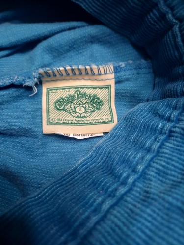 Vintage 1983 Kids Pants Cabbage Patch Kids 6X Blue Corduroy Pull On - Picture 7 of 8
