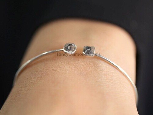 1.14 Ct Natural Mix Shape Bracelet Salt and Pepper Diamond Bracelet KD1220 - Picture 4 of 10