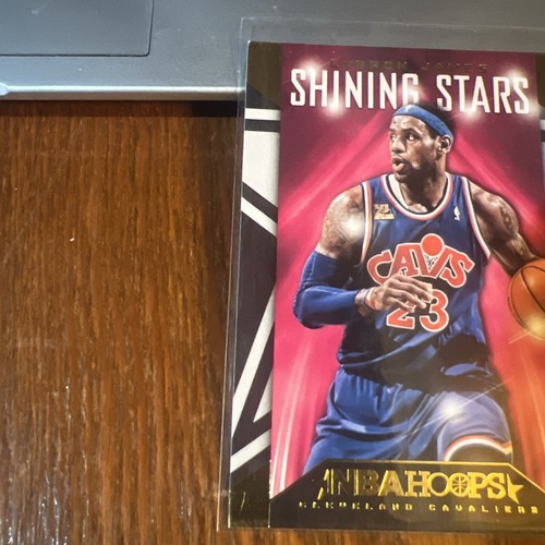 LeBron James 2014-15 NBA Hoops Shining Stars Insert #7 Cleveland Cavaliers HOF - Picture 3 of 4