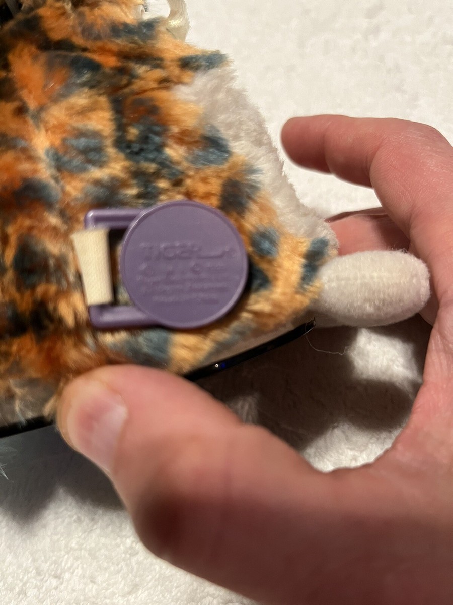 Tiger 1999 Furby Babies 70-940 Orange Blue Animal Print Tiger 1999 Furby Babies 70-940 Orange Blue Animal Print