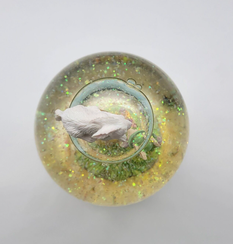 Silvestri Musical Snowglobe Easter Parade Bunny Cart Original Box - Picture 6 of 11