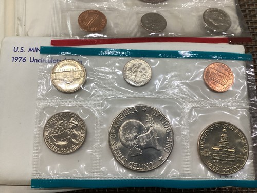 1976 US Mint Sets w. Bicentennial Coins Lot of 20 BU Sets in Original Envelopes - Picture 7 of 12