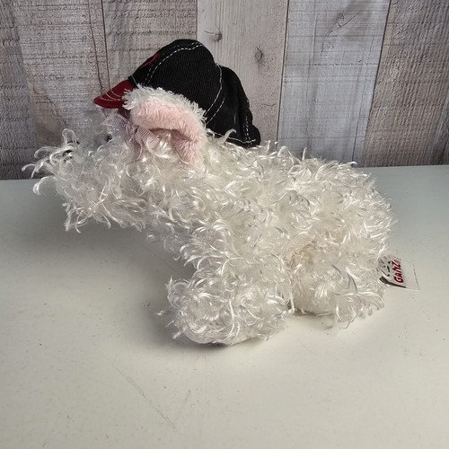 Ganz Webkinz White 9" Terrier Plush Toy HS106 No Code With American Girl Hat - Picture 3 of 17