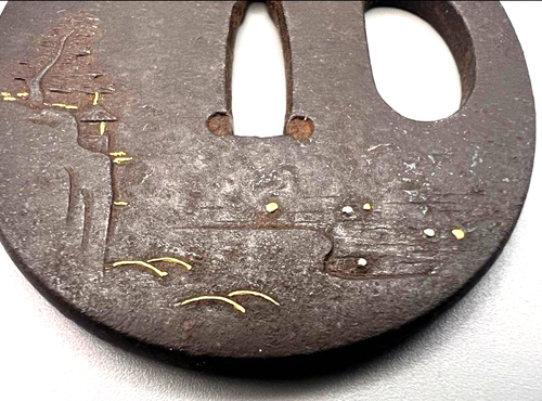 High quality Tsuba Japanese Sword Guard of Iron EDO Period From JAPAN Rare JP - Picture 15 of 17