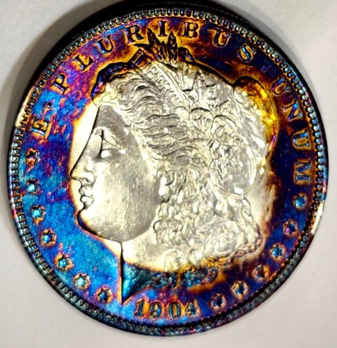 1904-P Rare Date Album Toned BU Morgan Dollar No Reserve