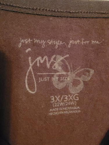 Just My Size Camisole Tank Womens Size 3X Lace Hem Top Adj Straps Brown Y2K - Picture 3 of 8