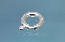 925 Sterling Silver Spring Ring Clasp Bail Connector Attach Charms Pendants 7mm