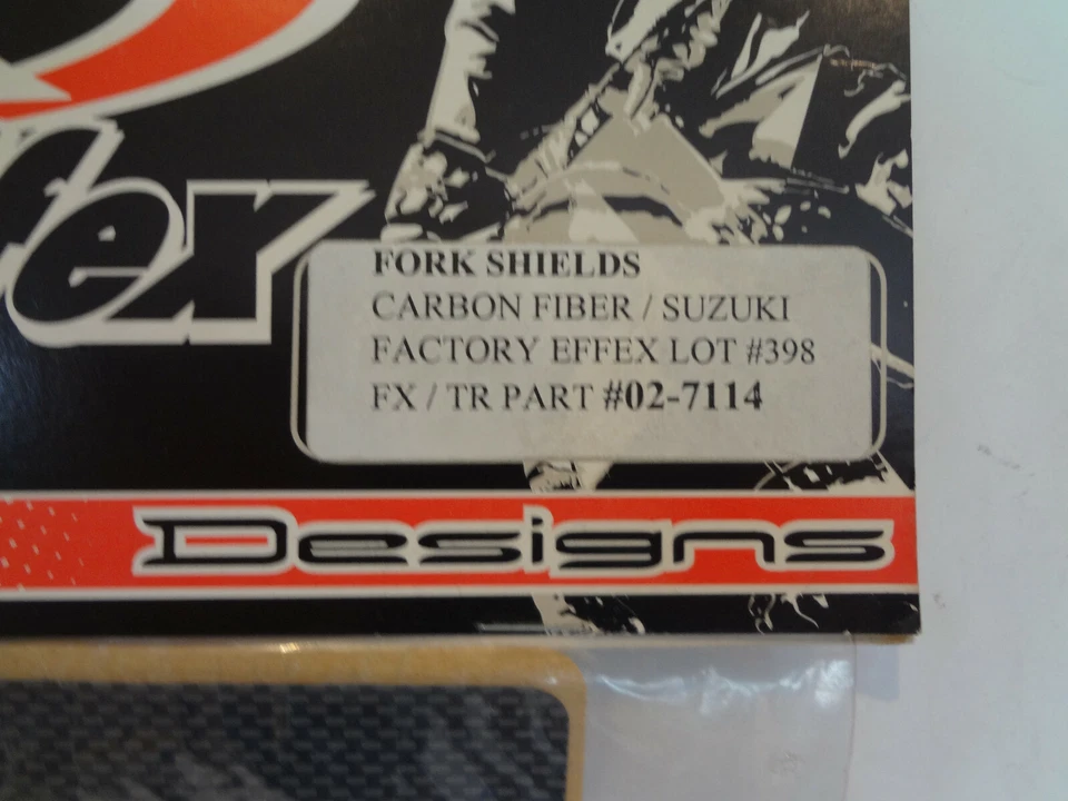 FX Factory Effex Fork Shields Carbon Fiber / Suzuki #02-7114 Lot #398 — 第 2/3 张图片