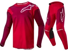 Alpinestars Racer Hoen Mars Red Jersey & Pant Combo Set Adult Riding Gear MX/ATV