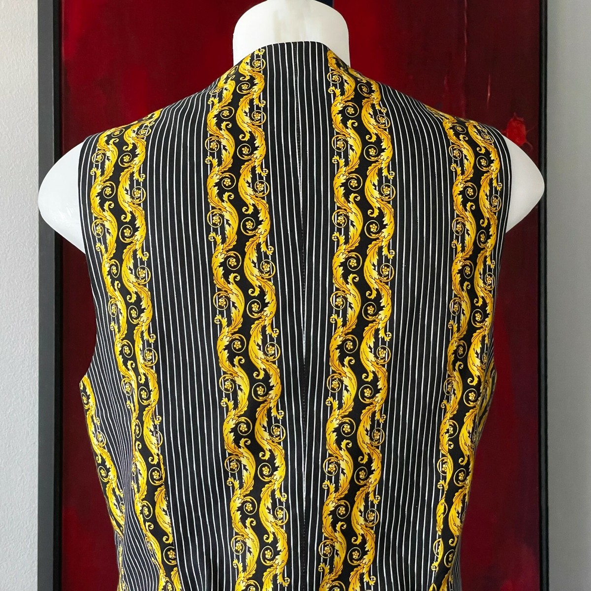 VERSACE CLASSIC V2 navy blue cotton vest Baroque & Stripes